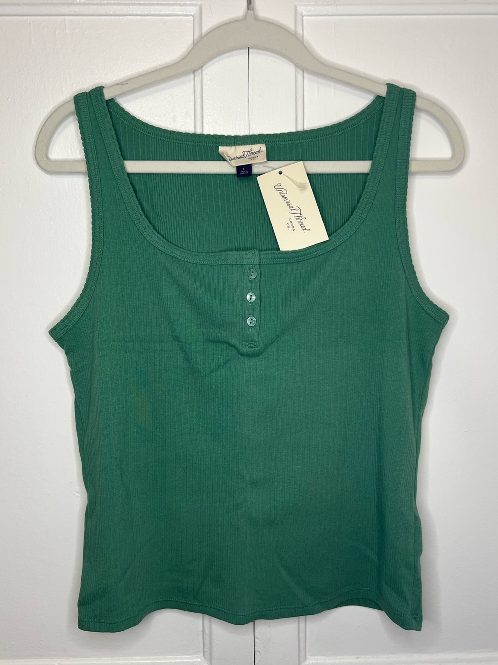 Universal Thread Fitted Tank Top - Green | L- NWT